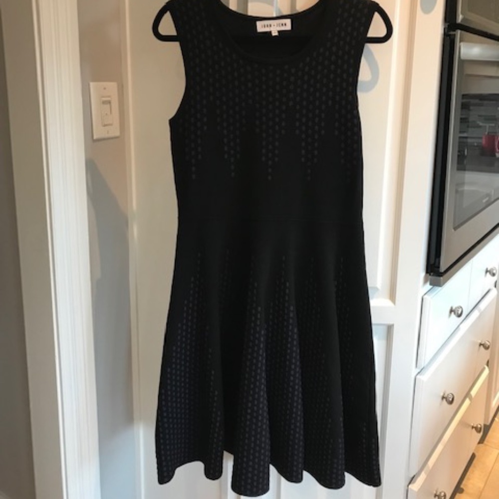 Knit black and purple dress by John & Jenn - Size L